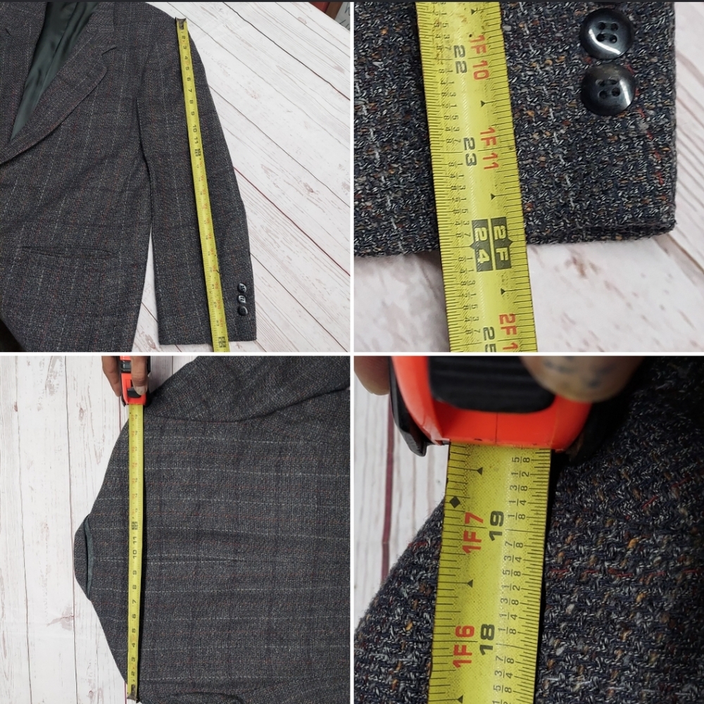 Vintage Pierre Cardin Plaid 2 Button Blazer - Picture 14 of 16